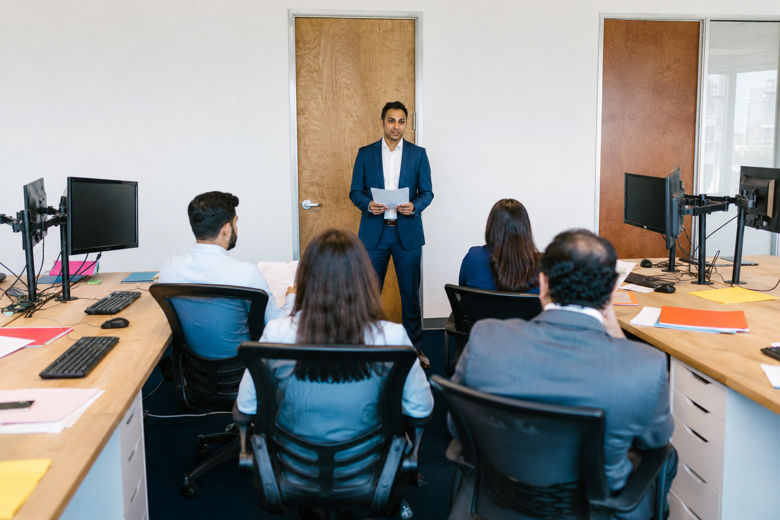 Consultants reviewing MOOWR documents